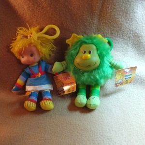 Rare Rainbow Brite Plush Keychain Clip On & Rare Rainbow Brite "Lucky Sp…
